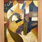 Alena Kalen Modern Geometric Original Abstract Oil Painting Cubist Reverie” COA