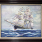 1984 Irene Croteau Original painting on canvas, Seascape, Framed