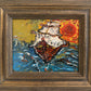 Serg Graff Acrylic Painting Ship Seascape "Tempest" Expressionist Modern Art COA