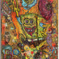 Large Serg Graff Cartoon Burlesque Original Mixed Media Contemporary Pop Art COA