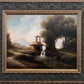 Antique Italian Landscape Oil Painting Signed Rastelli European School