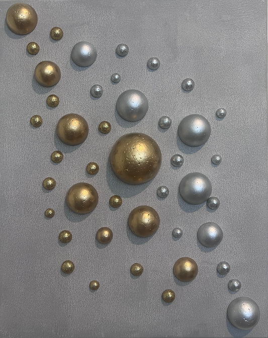 Handmade Original 3D Abstract Art by Alena Kalen "Spheres of Silence", COA