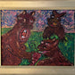 Original Painting on Board in Cartoon Style by Serg Graff "Happy Capybaras", COA