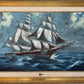 Large Sailing Ship Oil Painting "Sea Wanderer" Maritime Seascape, Signed Framed