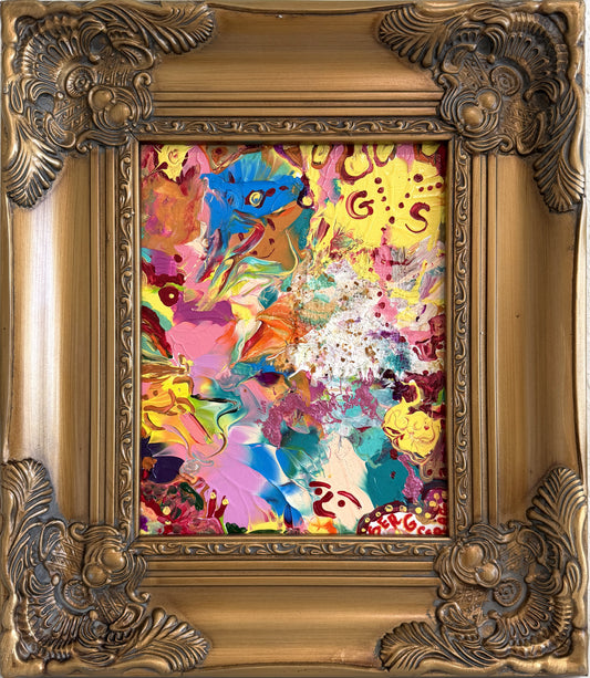 Serg Graff "Fabric of Joy" Abstract Painting Acrylic on Canvas Framed Art, COA