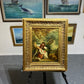 18/19-th Century French Antique Original Oil Painting on canvas, Rococo/Romantism, Framed