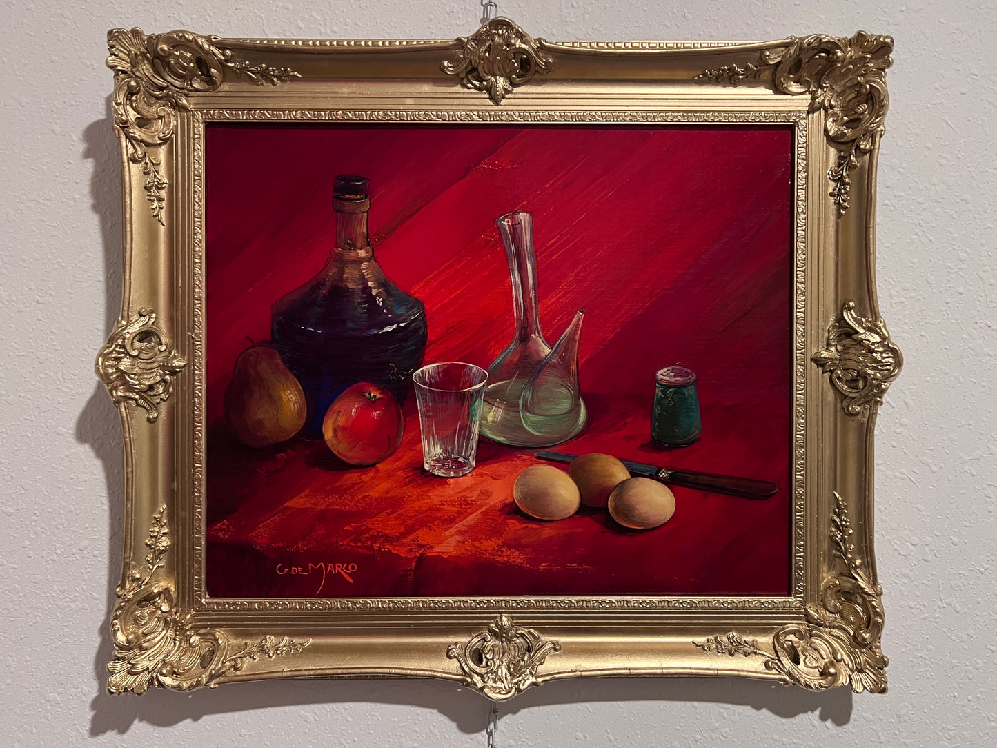 Listed French Artist Georges de Marco 1906-1990 Oil canvas painting Still Life