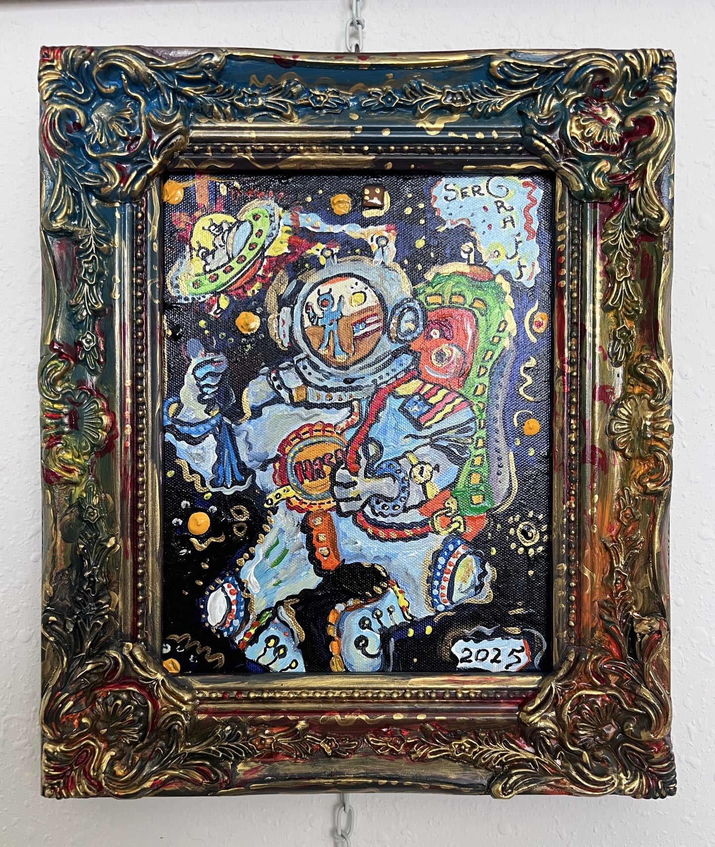 Original Painting on Canvas by Serg Graff, "NASA", Cosmic Art, COA included
