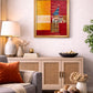 Original Abstract Textured Oil Painting by Alena Kalen "Totem" Framed, COA