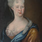 1707 Antique 18 cent. original oil painting on canvas, Portrait Maria Adelaida