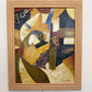 Alena Kalen Modern Geometric Original Abstract Oil Painting Cubist Reverie” COA