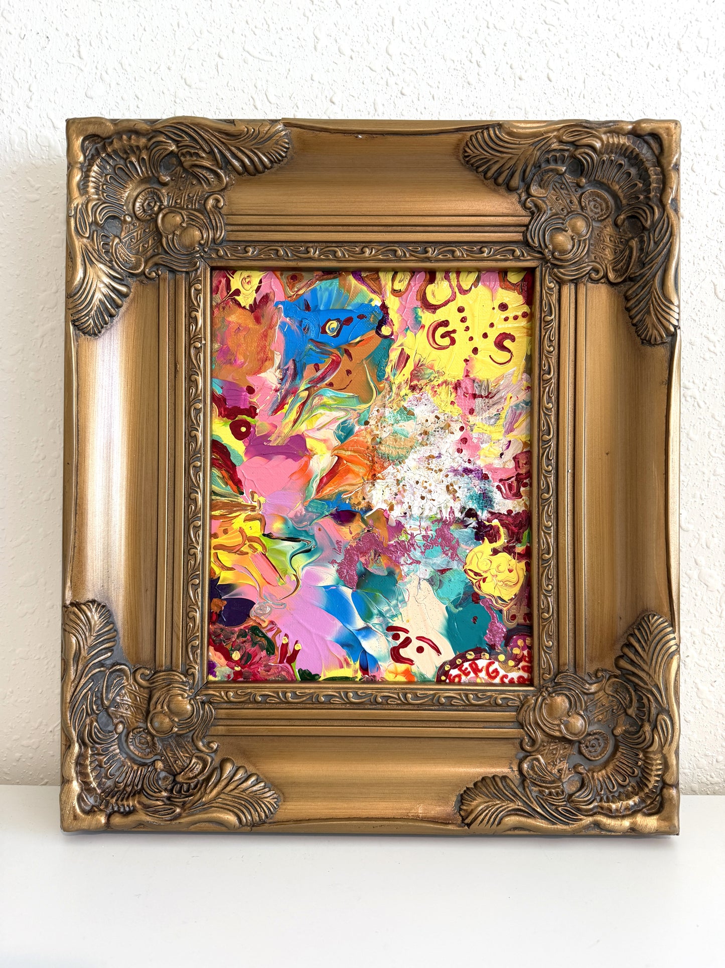 Serg Graff "Fabric of Joy" Abstract Painting Acrylic on Canvas Framed Art, COA