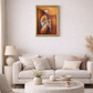 Original Abstract Figure Oil Painting Alena Kalen "Warm Solitude" Framed, COA