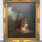 Miklós Santhó (Hungarian, 1869–1932) Antique Oil on board Painting Faun Maidens
