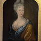 1707 Antique 18 cent. original oil painting on canvas, Portrait Maria Adelaida