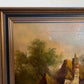 ✨ “At The Inn” by Henry T. Harvey – Vintage Oil Painting on Canvas, Framed