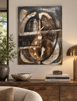 D.G. Ribas Large Abstract Figurative Oil Painting Modern Expressionist Art