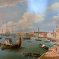 Original Antique Italian Venice Harbor Oil Painting on Board Signed K. Rossi