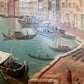 Original Antique Italian Venice Harbor Oil Painting on Board Signed K. Rossi