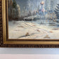 Oil Painting Winter Landscape with Russian Church –by Russian Artist Tresnevskiy