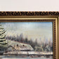 Oil Painting Winter Landscape with Russian Church –by Russian Artist Tresnevskiy