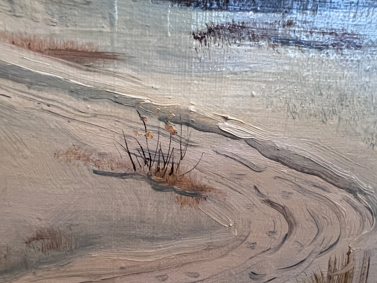 Oil Painting Winter Landscape with Russian Church –by Russian Artist Tresnevskiy