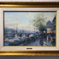 Thomas Kinkade Paris, Eiffel Tower 18" x 27" Framed S/N #98/2750 Canvas Painting