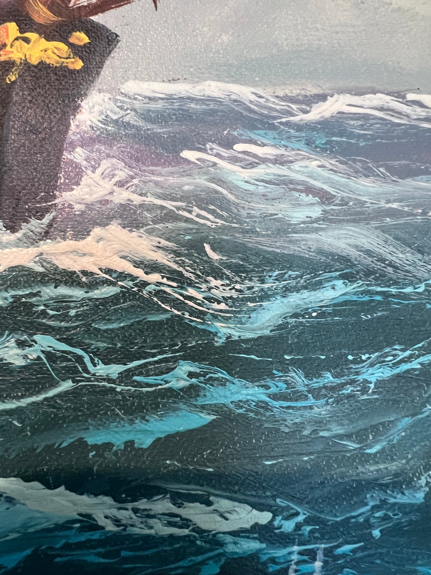 Majestic Tall Ship Original Oil Painting on canvas – Signed Hoffman – Framed