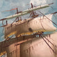 Majestic Tall Ship Original Oil Painting on canvas – Signed Hoffman – Framed