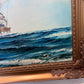 James Blade - Majestic Tall Ship Original Oil Painting on canvas – Gold Frame