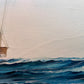 James Blade - Majestic Tall Ship Original Oil Painting on canvas – Gold Frame