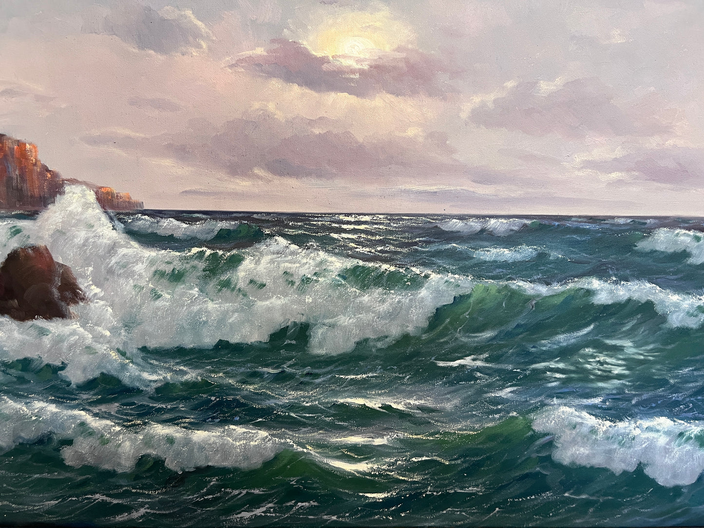 Gerhard Lukas Larsen (German 1911-1965) Oil canvas Vintage, Maritime, Seascape