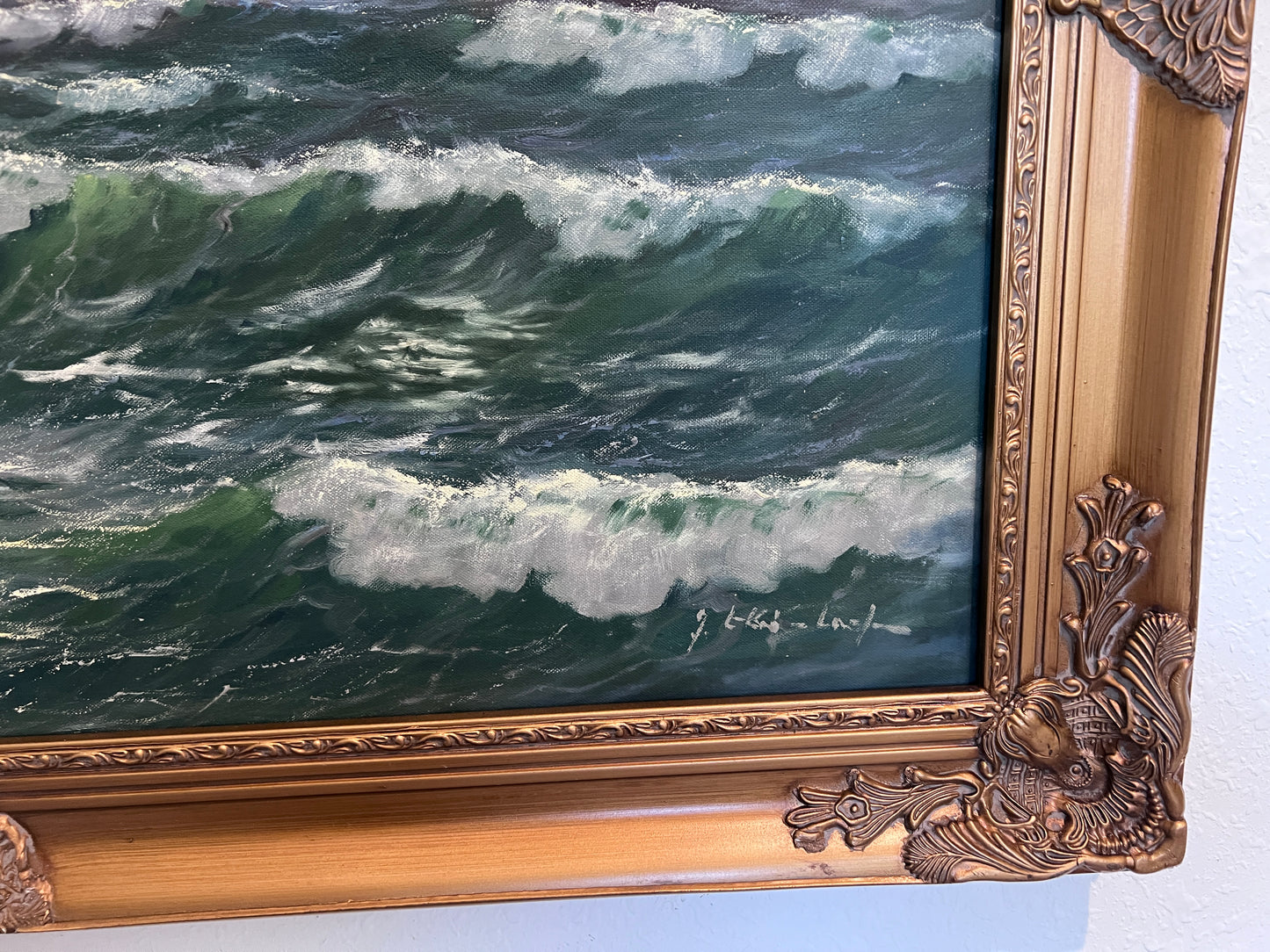 Gerhard Lukas Larsen (German 1911-1965) Oil canvas Vintage, Maritime, Seascape