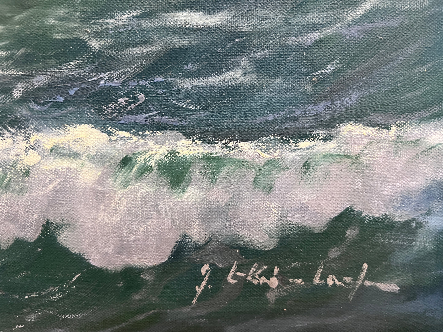 Gerhard Lukas Larsen (German 1911-1965) Oil canvas Vintage, Maritime, Seascape