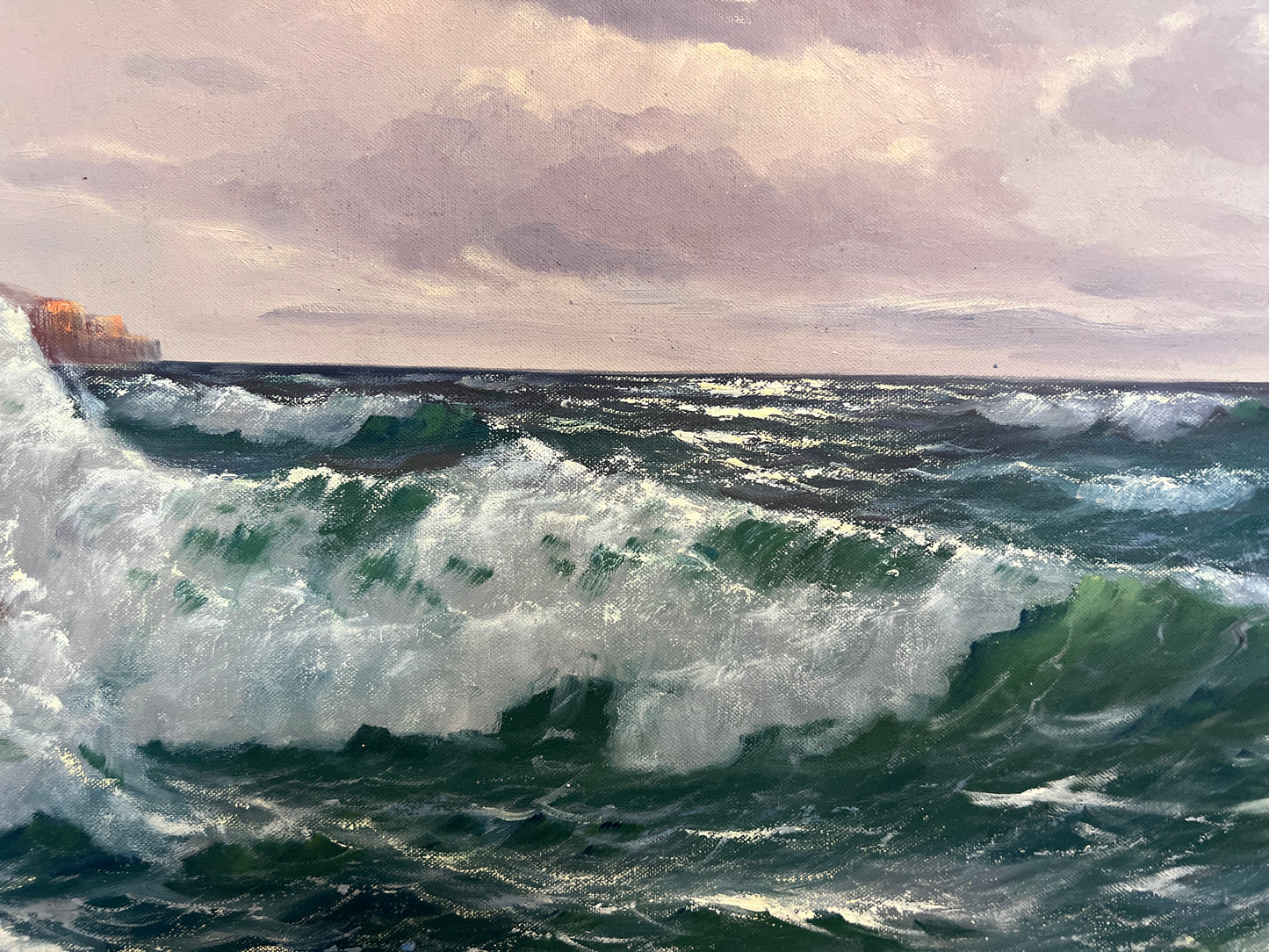 Gerhard Lukas Larsen (German 1911-1965) Oil canvas Vintage, Maritime, Seascape