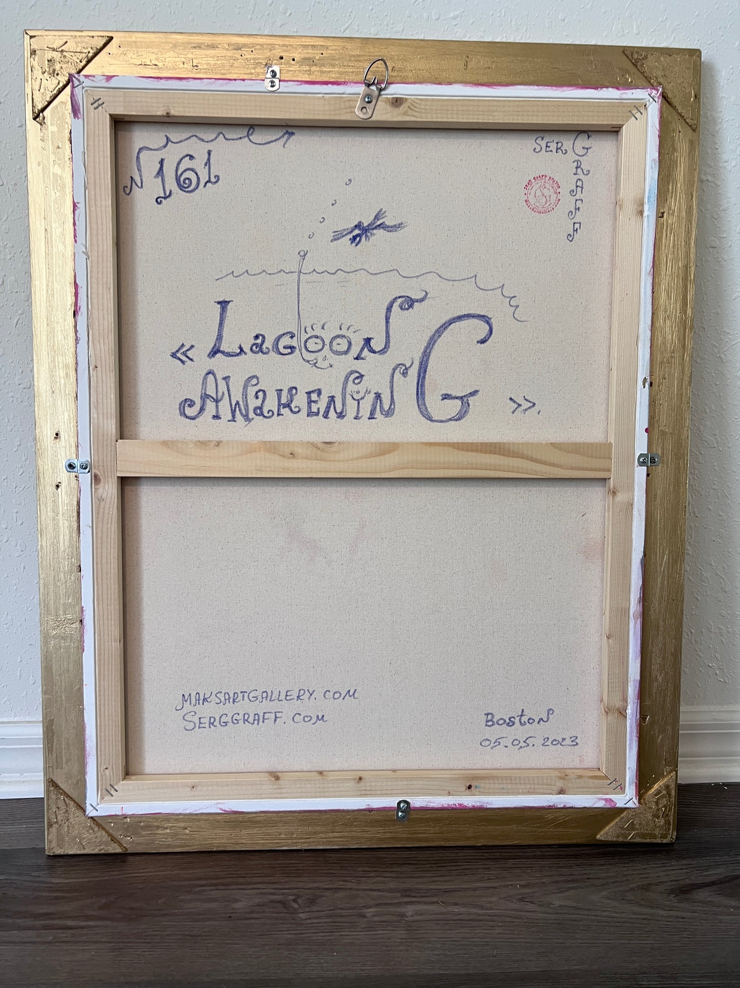 Serg Graff Large Original Abstract Painting on Canvas "Lagoon Awakening" COA