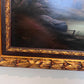 Antique Italian Landscape Oil Painting Signed Rastelli, Vintage Framed Art