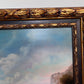 Antique Italian Landscape Oil Painting Signed Rastelli, Vintage Framed Art