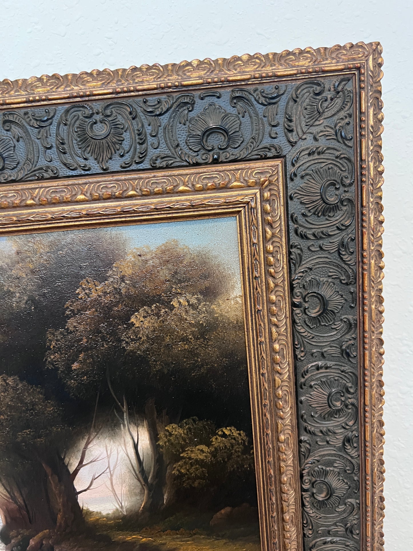 Antique Italian Landscape Oil Painting Signed Rastelli European School