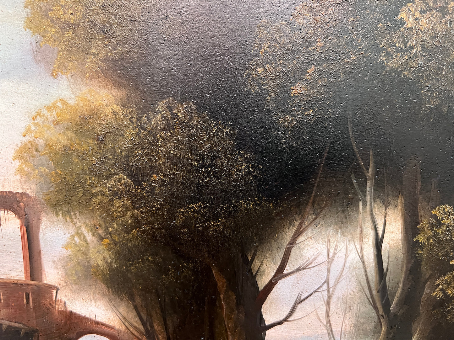 Antique Italian Landscape Oil Painting Signed Rastelli European School