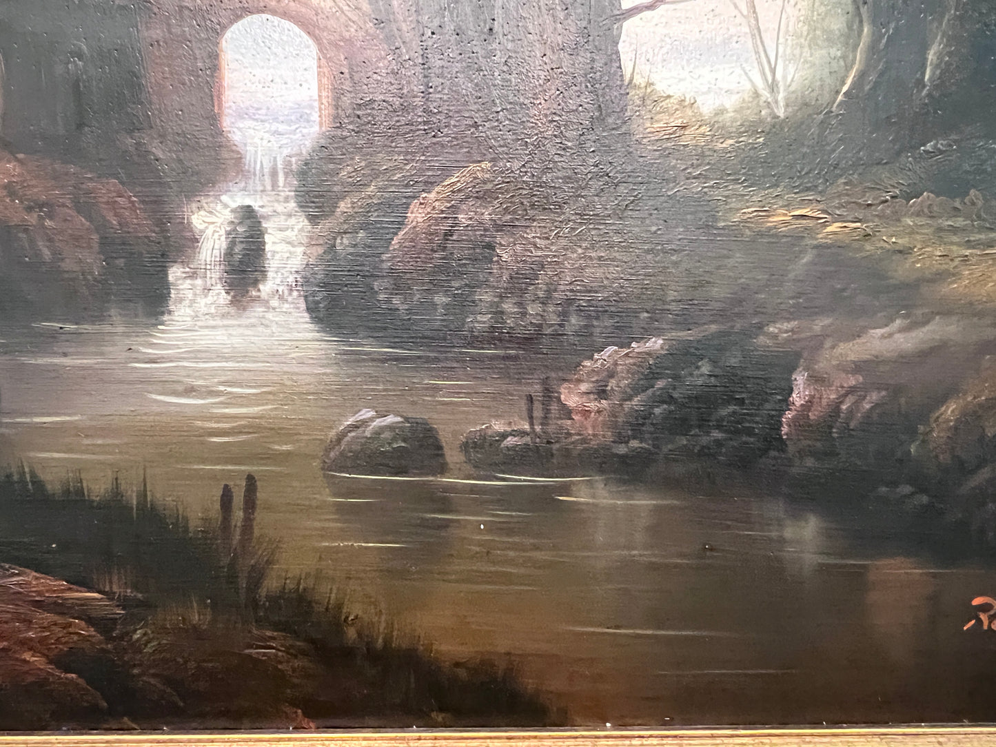 Antique Italian Landscape Oil Painting Signed Rastelli European School