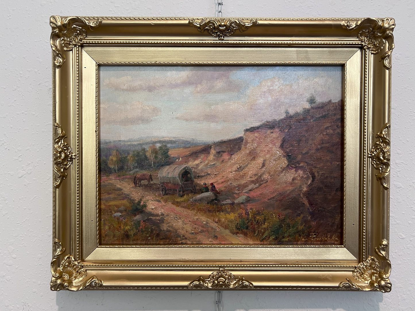 Jan Prochazka (Czech, b.1957) Vintage Original Landscape Oil Painting , Framed