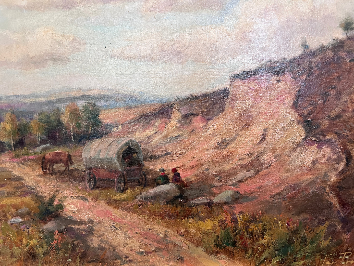 Jan Prochazka (Czech, b.1957) Vintage Original Landscape Oil Painting , Framed