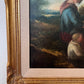 Antique 19 century Pastoral Genre Original Oil Canvas Painting European School