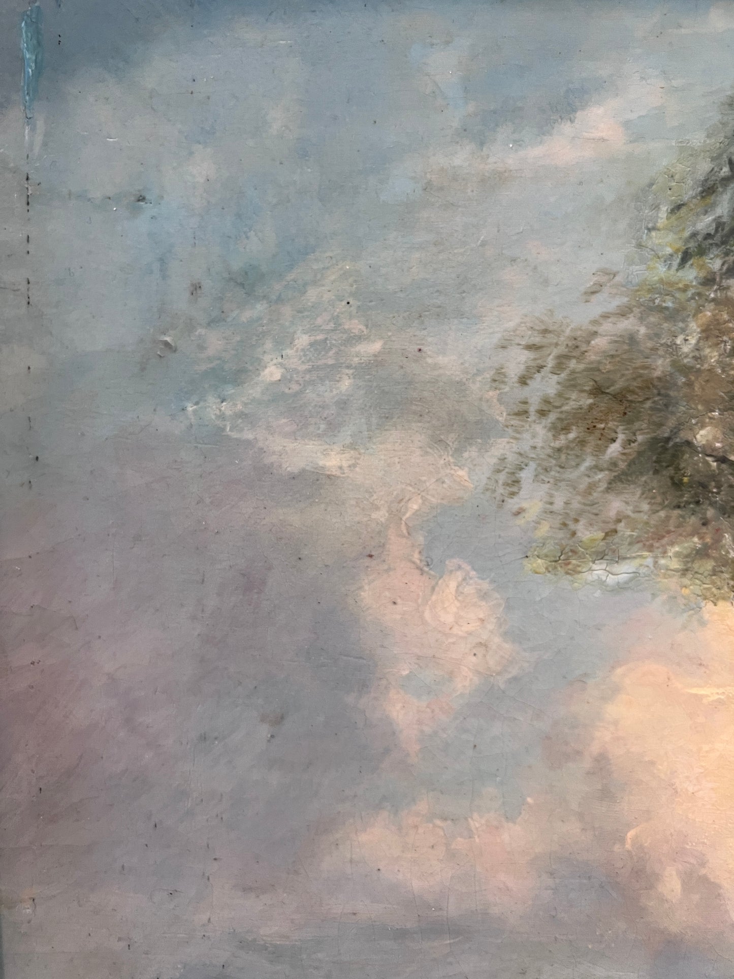 Antique 19 century Pastoral Genre Original Oil Canvas Painting European School