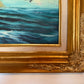 Original Vintage Nautical Sailing Ship Seascape – Oil on Canvas – Framed