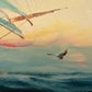 Original Vintage Nautical Sailing Ship Seascape – Oil on Canvas – Framed