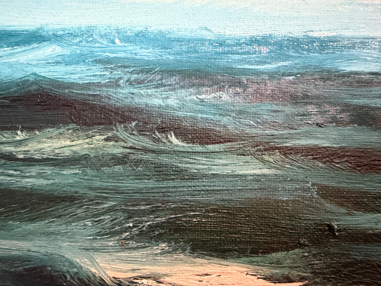 Original Vintage Nautical Sailing Ship Seascape – Oil on Canvas – Framed