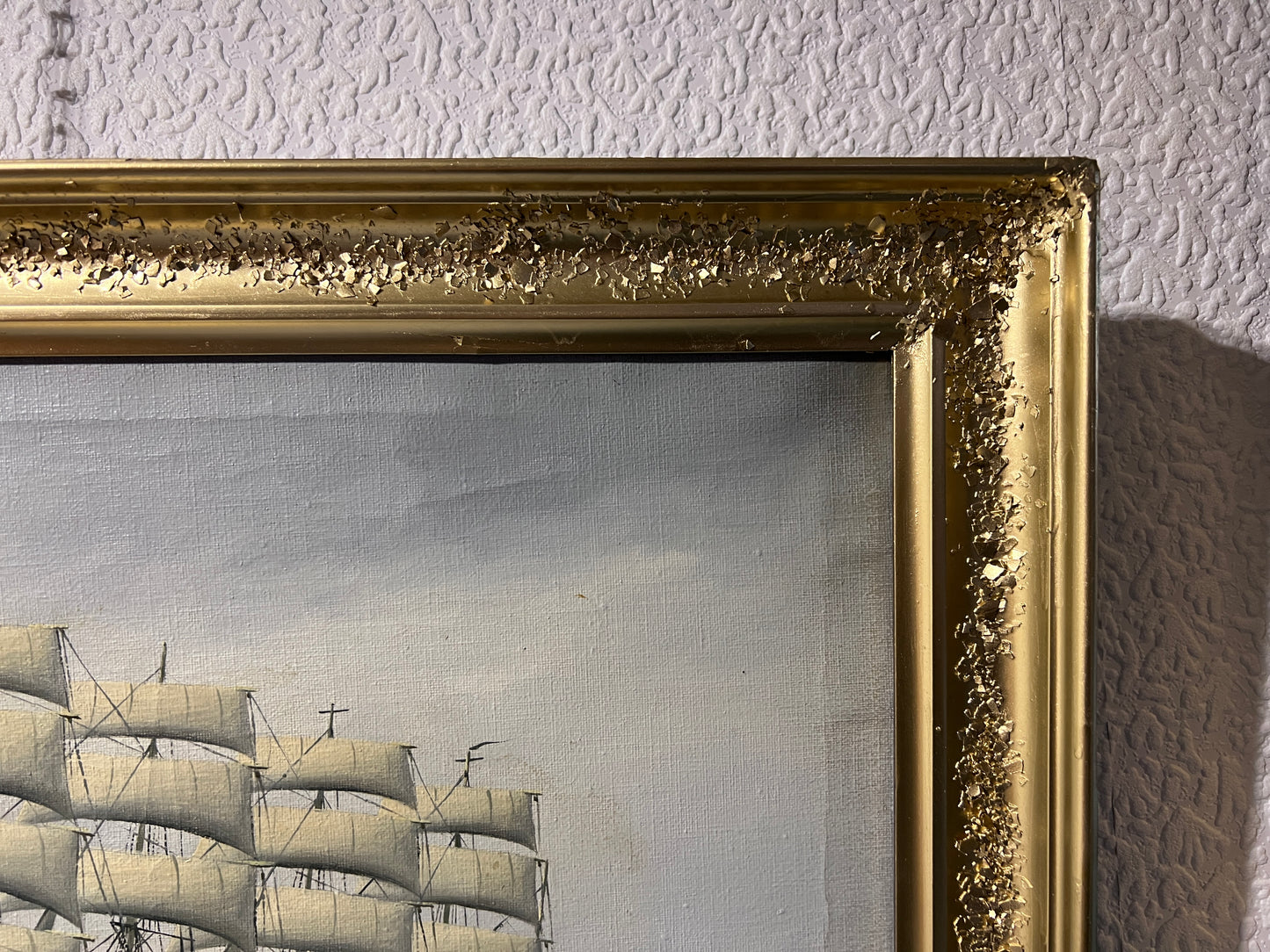 Danish Artist Peder Chr. Pedersen 1870-1950 Antique Oil painting Ship KOBENHAVN