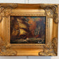 Italian Vintage Maritime Ship Oil Painting Signed Vasselli Nautical Seascape